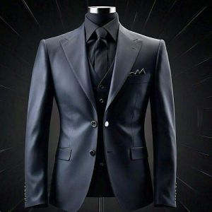 Charcoal Grey Bespoke 2 Button Classic Two Piece Suit