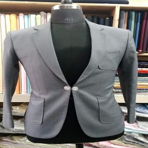 Custom Tailored Gray Slim Fit Blazer