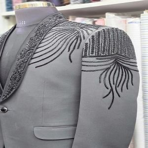 Mens Grey Tuxedo Blazer