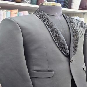 Mens Grey Tuxedo Blazer