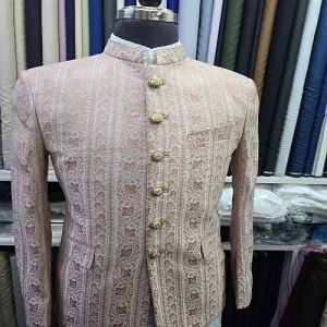 Mens Party Wear Mandarin Collar Ethnic Blazer