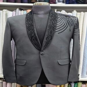 Mens Grey Tuxedo Blazer