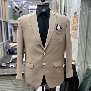 Mens Luxury Bespoke Beige Three Piece Wedding Suit