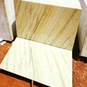 Glossy Finish Surface Katni Beige Marble Slab