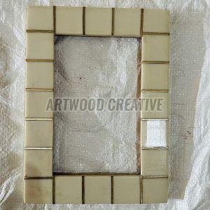 Cream Rectangular Resin Photo Frame