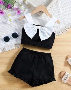 Black Girls Kids Short Top Set