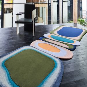 Modern Abstract Organic Shape Hand Tufted Area Rug