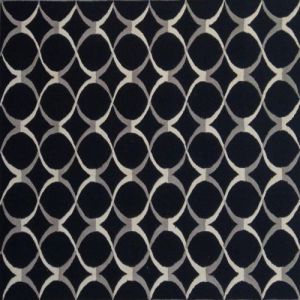 Black White Interlocking Circles Hand Tufted Area Rug