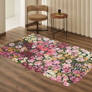 Vibrant Multi Color Floral Hand Tufted Area Rug