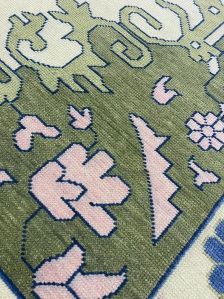Traditional Medallion Blue & Green Hand Knotted Rug