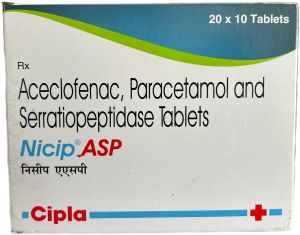 Aceclofenac Paracetamol Serratiopeptidase Tablet