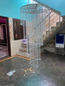Cylindrical Glass Chandelier