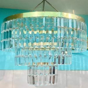 Cylindrical Glass Chandelier