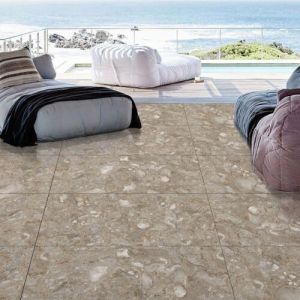 Alexina Nero Glossy Finish Ceramic Floor Tiles
