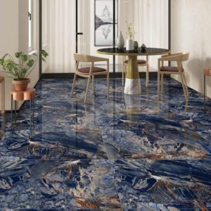 Aristo Teal High Gloss Finish Ceramic Floor Tiles