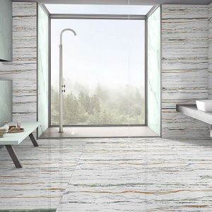 Asthetic Green Glossy Marble Tiles