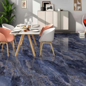 Fantasy Blue High Gloss Finish Ceramic Floor Tiles