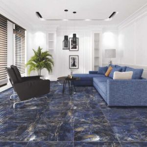 Flint Blue High Gloss Finish Ceramic Floor Tiles