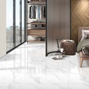 Glaciar White Glossy Marble Tiles