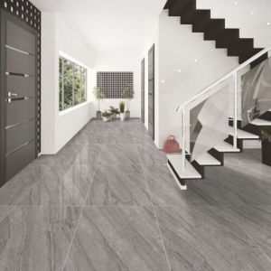 Liniar Dyna Grey Glossy Finish Ceramic Floor Tiles