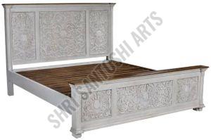 Hand Carved Mango Wood Bed