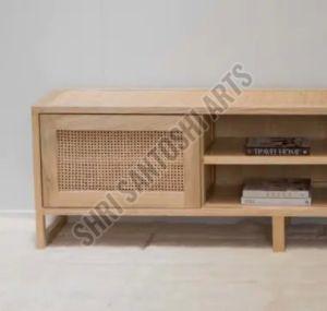 Rattan Cane Mango Wood Side Table