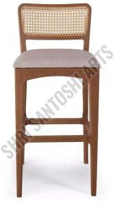 Rattan Cane Mango Wood Bar Chair