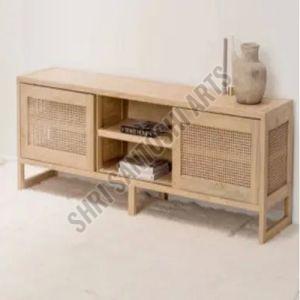 Rattan Cane Mango Wood Side Table
