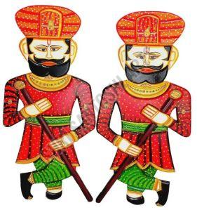 Wooden Rajasthani Dwarpal Without Stand