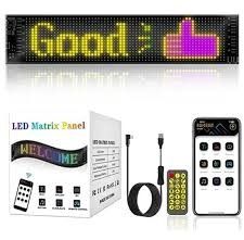 17x7 Inches LED Matrix Display Screen Sign Board Panel with Mobile Application