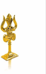Gold Trishul Motif