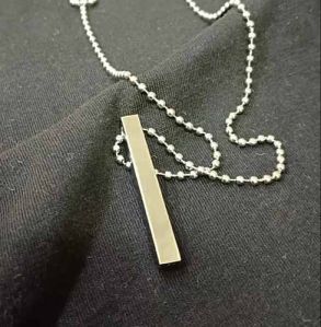 Minimalist Diamond Chain Bar Necklace