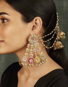 Multicolor Phool Chand Tikki Earrings