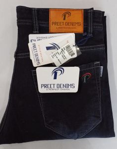 Preet Denim Mens Black Jeans