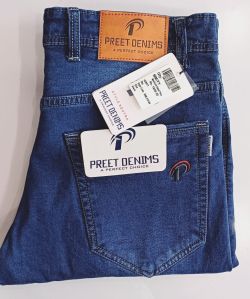 Preet Denim Mens Blue Jeans