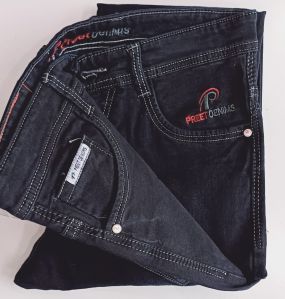 Preet Denim Mens Black Jeans