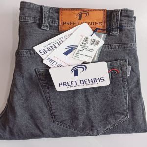 Preet Denim Mens Grey Jeans