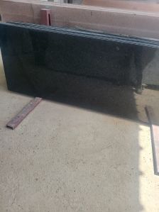 R Black Blue Dot Granite Slab