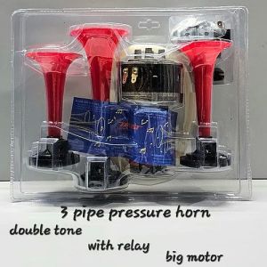 3 Pipe Air Pressure Horn Universal For All Models 12volts for Bike Car Lorry Tractor