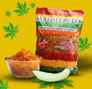 Yellow Sweet Tutti Frutti Candid Papaya, 1 Kg