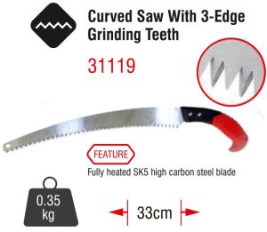 Curved Saw With 3-Edge Grinding Teeth