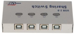 Gvision 4 Port USB Printer Auto Sharing Switch