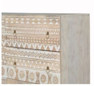 Bohemian or tribal-inspired Wooden Cabinet