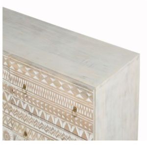Bohemian or tribal-inspired Wooden Cabinet