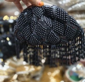 Black Short Tassels Hand Bag
