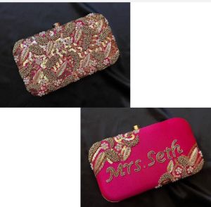 Custom Made Embroidered Hand Clutch