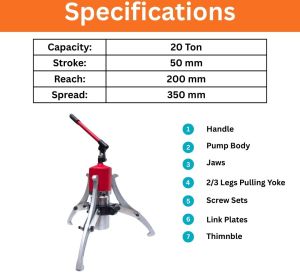 20 Ton Hydraulic Gear Puller