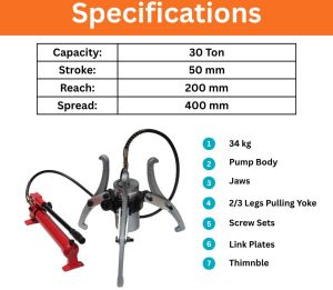 30 Ton Hydraulic Gear Puller (Split Type)
