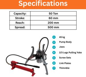 50 Ton Hydraulic Gear Puller (Split Type)