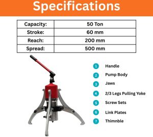 50 Ton Hydraulic Gear Puller